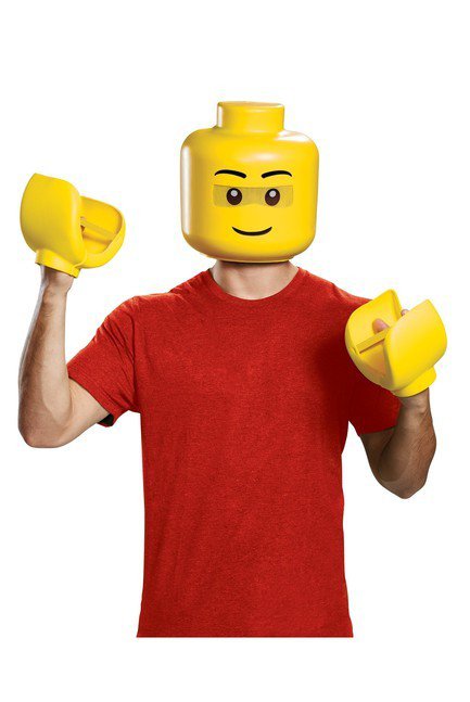 Lego Iconic Mask & Hands for Adults - Costume Market