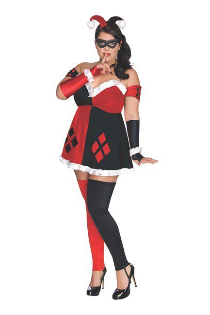 Harley Quinn Deluxe Plus Adult Costume