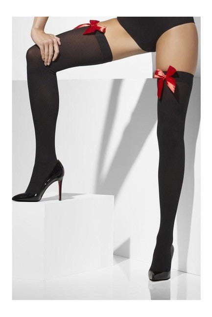 Opaque Hold Ups with Bows