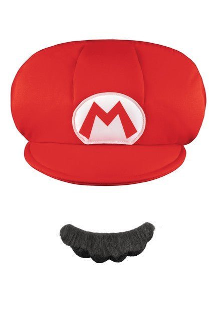 Mario Child Hat and Moustache - Costume Market