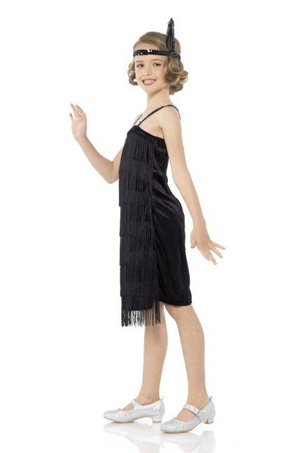 Black Flapper Girls Dress - Costume Market