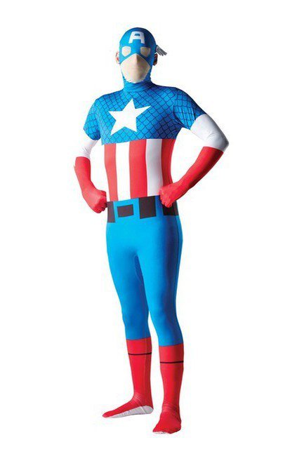Captain America 2nd Skin Adult Suit - Costume Market