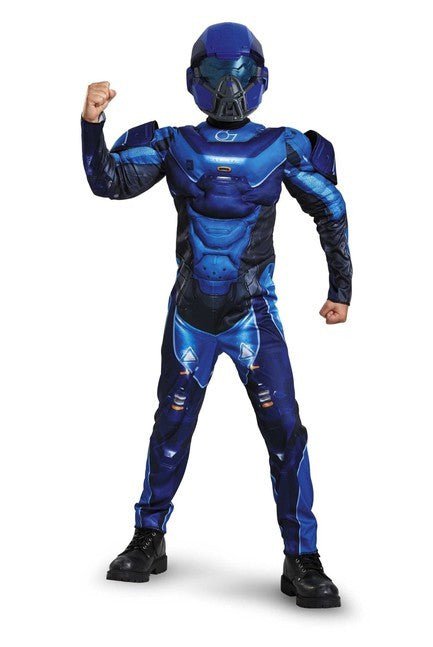 Blue Spartan Classic Muscle Costume - Party Australia