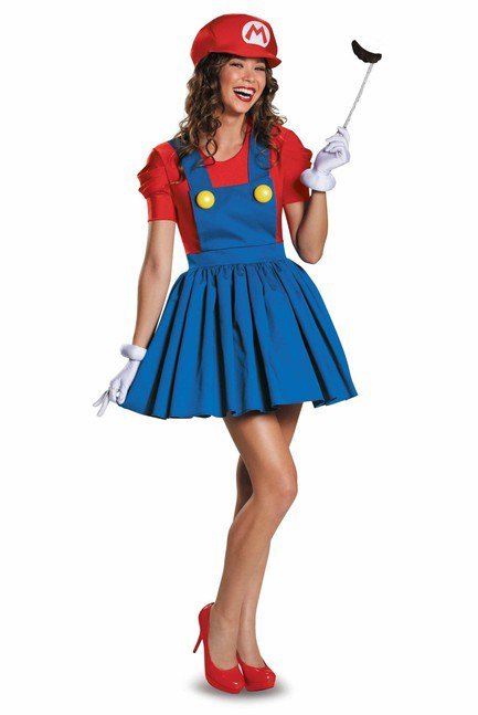 Mario Skirt Version Adult Costume - Party Australia