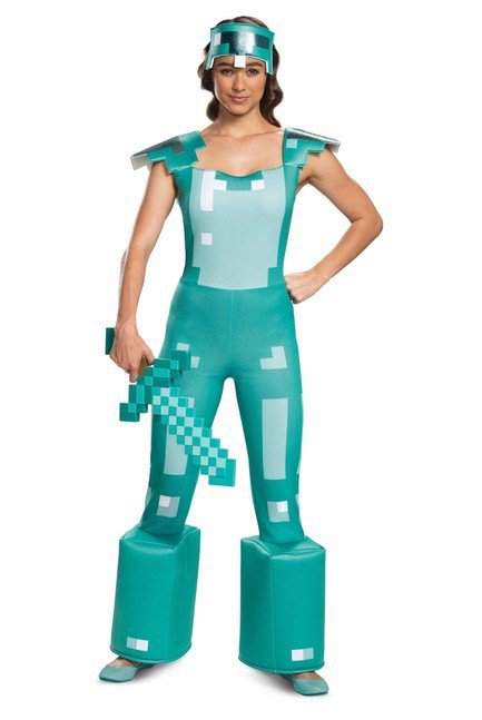 Minecraft Armor Female Adult Costume - Party Australia