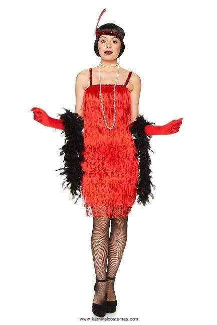 Red Flapper Dress Costume - Party Australia