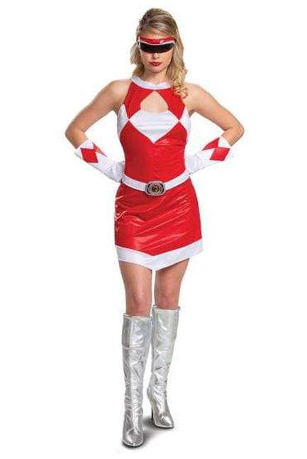 Red Ranger Mm Female Deluxe Adult Costume - Party Australia