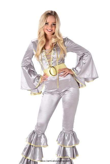 Silver Disco Jumpsuit Costume - Party Australia