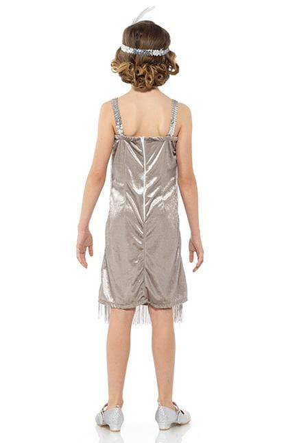 Silver Flapper Girls Costume - Party Australia